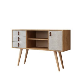 Hanah Home İndira Consola Roble y Blanco